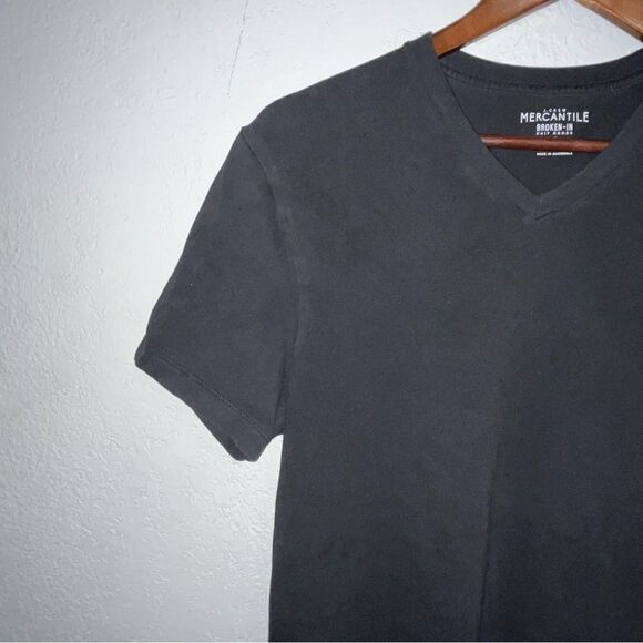 Women's J. Crew Mercantile Black V-Neck T-Shirt - Picture 5 of 7